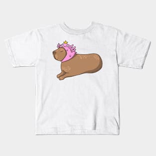 Axolotl Capybara Kids T-Shirt